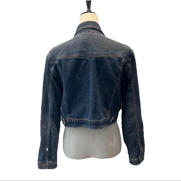 Vintage Y2K Zena Denim Jacket Cropped Women's Size L Western Boho Rockabilly - Picture 2 of 9